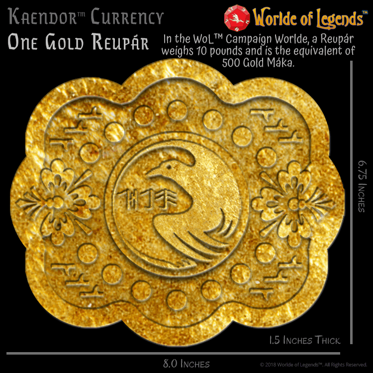 Worlde of Legends™ - Kaendor™ Campaign Worlde - Money - Gold Reupár
