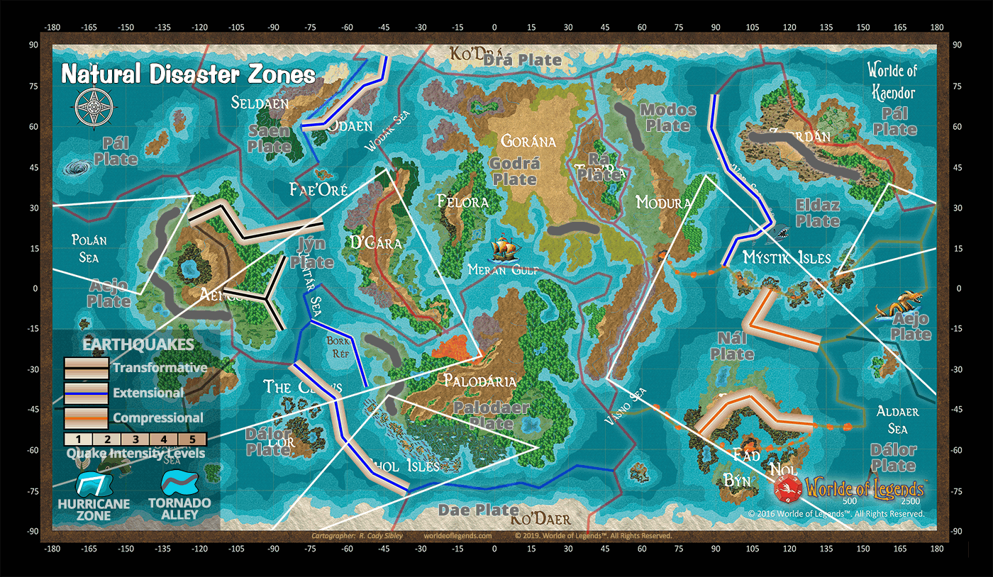 Worlde of Legends™ KAENDOR™ Worlde Map - PRECIPITATION