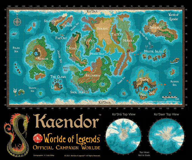 Worlde of Legends™ - Campaign Worlde - KAENDOR™ Map